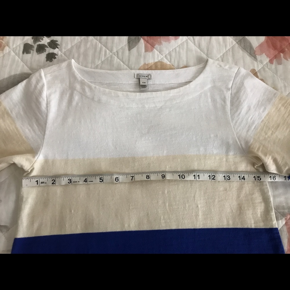 J. Crew Colorblock Shift Spring T Shirt Dress XXS - Picture 6 of 6